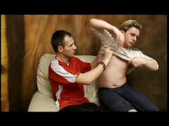 White boy bottom's bunghole gets cracked by blond female