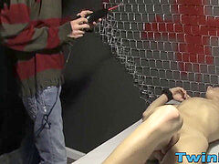 bondage & discipline twink faux-cock penetrated and bareback pounded after torment