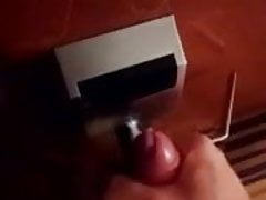 Cum on public hotel door handle