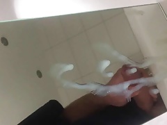 Cumshot on mirror