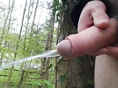 Pee an cum near busy road