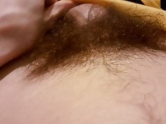 Fondling my Thick Hairy Cock in Jockstrap