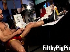 Kinky studs pissing and pounding after filthy anal prolapse