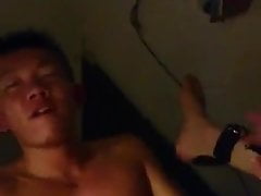 face of joy of an asian topping his friend (30'')